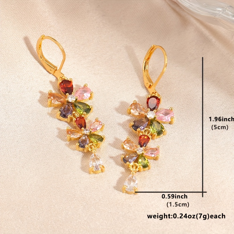 Women's Colorful Cubic Zirconia Wedding Earrings